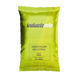 Sobre de bebida hidratante sabor limón con azúcar Industrade para preparar 20 litros