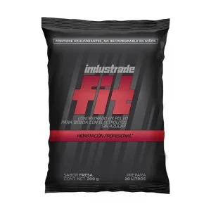 Sobre de bebida hidratante sin azúcar sabor fresa FIT Industrade para preparar 20 litros