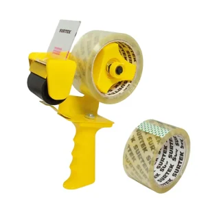 Despachador de cinta Surtek 138029 con dos cintas adhesivas transparentes para empaque industrial