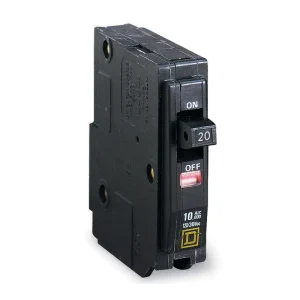 Interruptor termomagnético SQD QO120 de 1 polo, 20 amperes