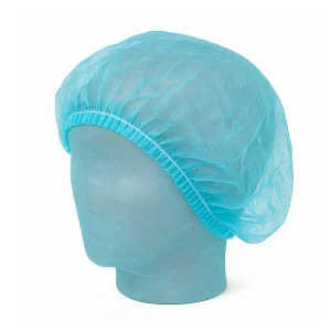 Cofia azul de polipropileno desechable para uso industrial o alimenticio